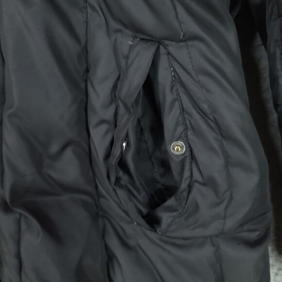 Marc New York Jacket Womens Xl Black Down Puffer Parka Hooded Faux Fur - Picture 5 of 13